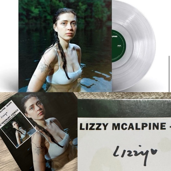 New Lizzy McAlpine - Older autographed Signed postcard Clear Vinyl LP exclusive